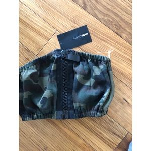 Bandeau Camo Crop Top